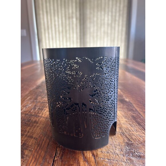 Scentsy Wrap Full-Size Warmer Silhouette Joy To The World Design Black Metal - Picture 4 of 8